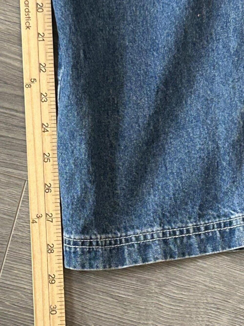 Vintage Revolt Clothing Co Overalls Womens L Blue Denim Bib Stripe Workwear 90s - Picture 12 of 14
